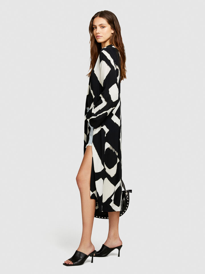 Long printed shirt - women's shirts - Multi-color | Sisley image number 2
